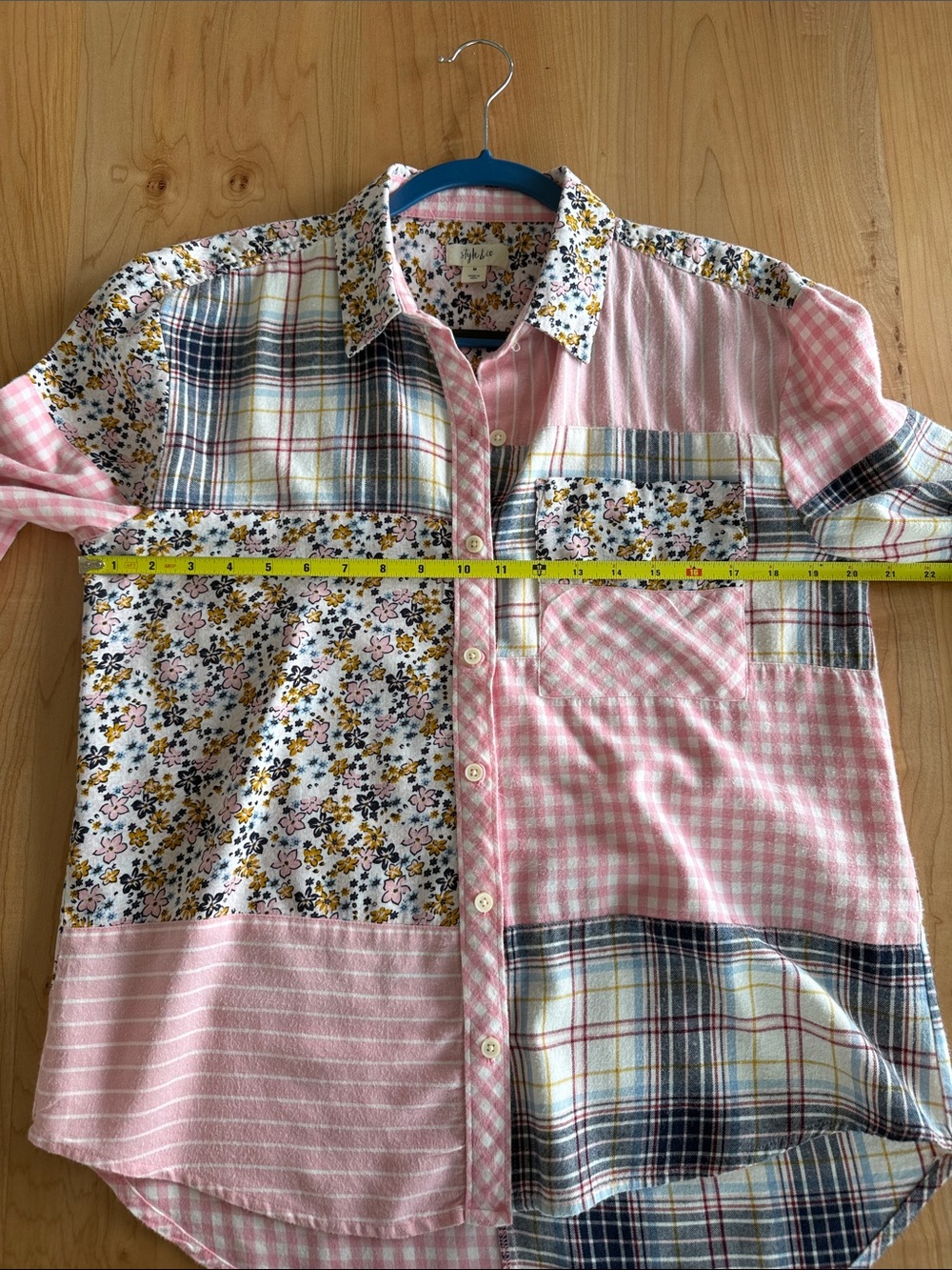 Flannel patchwork button down - Picture 7 of 9